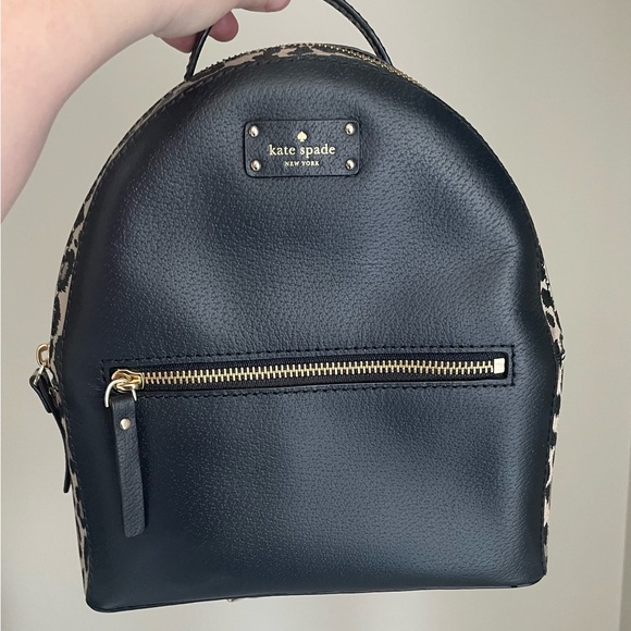 kate spade Handbags - Kate Spade Black and Tan Backpack